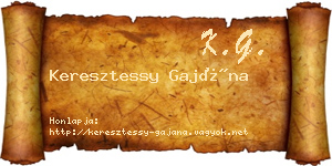 Keresztessy Gajána névjegykártya
